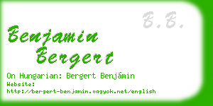 benjamin bergert business card